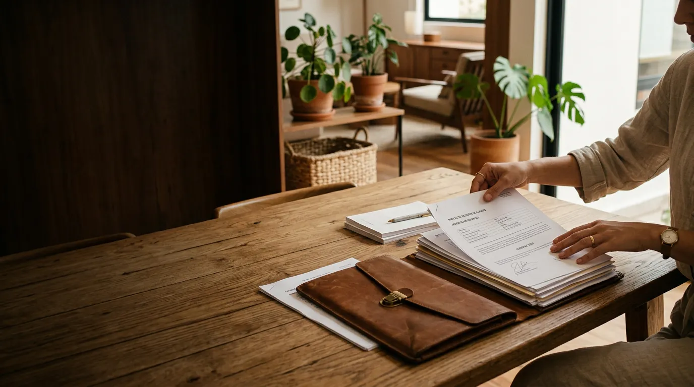 Documentos importantes ordenados en casa